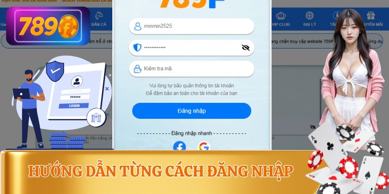 Quy trình từng bước đăng nhập 789F