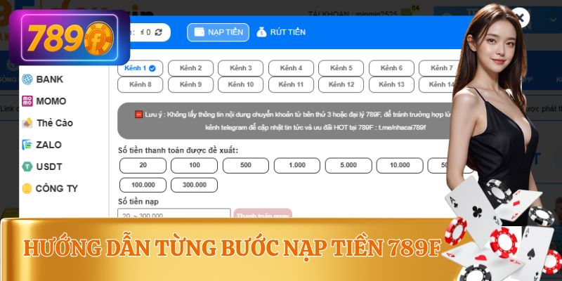 Từng cách nạp tiền 789F chi tiết